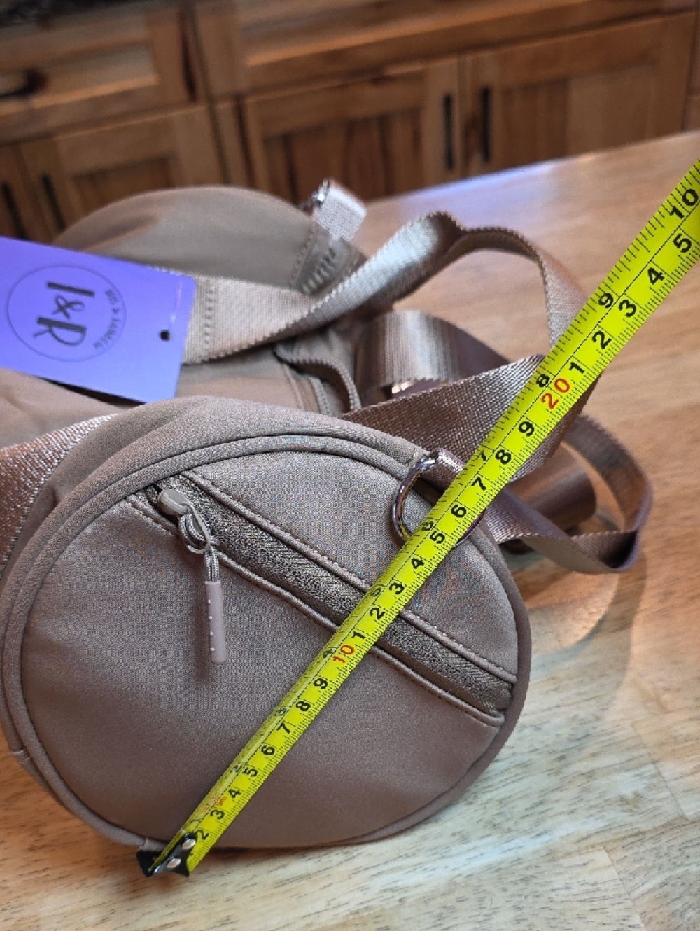 Iris & Rainbow Metallic Bronze Women's Crossbody Duffel Bag - Picture 9 of 10